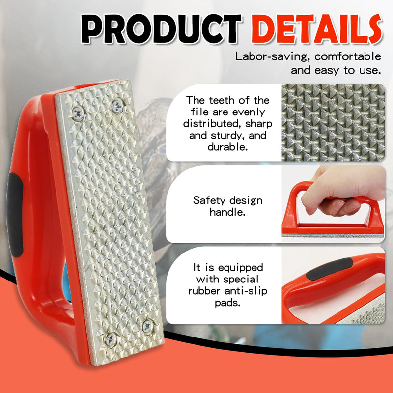 Mini Hoof Rasp for Horses,Farrier Rasp with Rubber Grip Handle Non-Slip Mat Portable Hoof Trimming Tool for Horses,Sheep,Goats,Alpacas,Veterinarians,Farm - PawsPlanet Australia