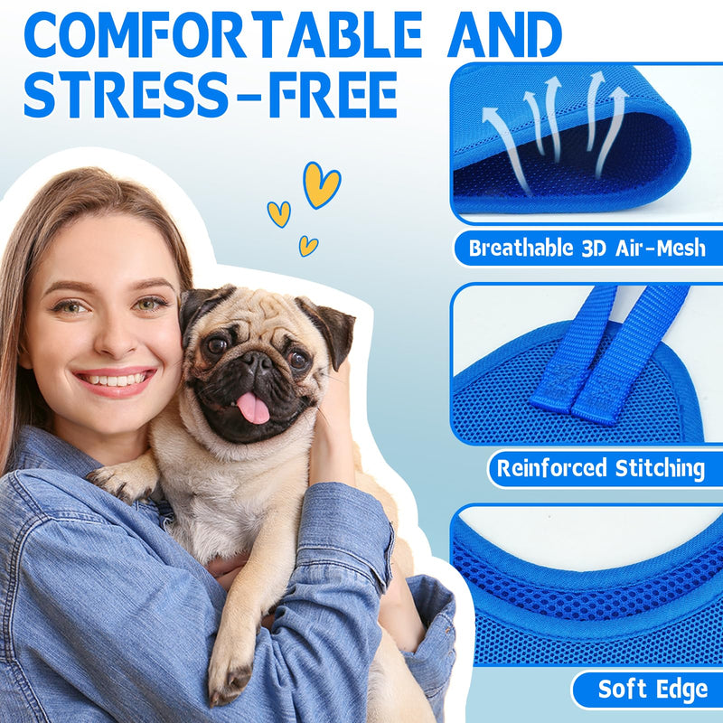Supet Dog Grooming Hammock Harness for Dogs Cats, Relaxation Pet Nail Clipper Hammock, Restraint Dog & Small Animal Leashes Sling for Groomingk for Nail Trimming (Blue, S) S（ Max 30 Lb：Leg space: 7"-10.2"） Blue - PawsPlanet Australia