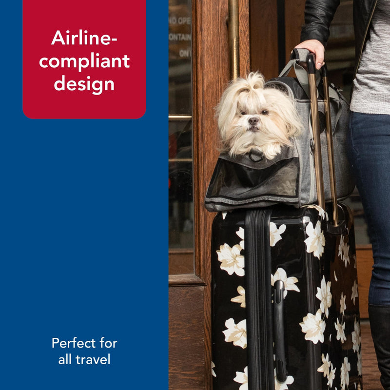 Coastal Pet Bergan Comfort Carrier - Breathable Travel Carrier for Dogs & Cats - Heather Grey, 16" x 8" x 11" - PawsPlanet Australia