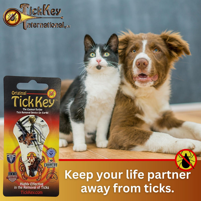 The Original Tick Key - Tick Detaching Device - Portable, Safe and Highly Effective Tick Detaching Tool (Country Roots Snow) Country Roots Snow - PawsPlanet Australia
