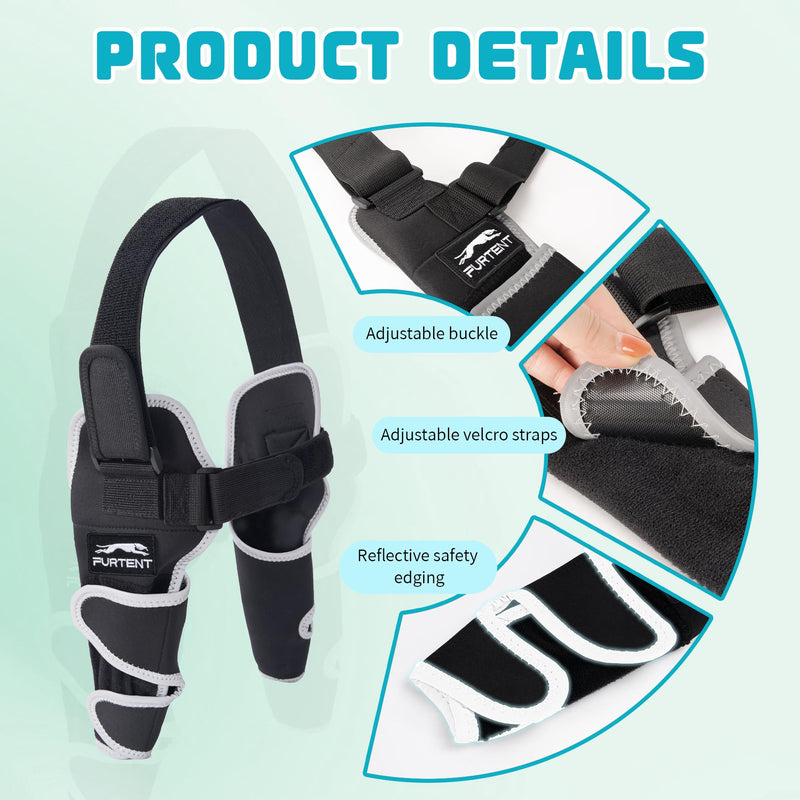 Dog Elbow Brace for Pets Elbow Dysplasia, Shoulder Dislocation - Offers Elbow Support, Reflective Pet Recovery Suit Taper Collar Alternative, Helps Wound Healing, Pet Wounds Prevent Licking, XL Both Legs - PawsPlanet Australia