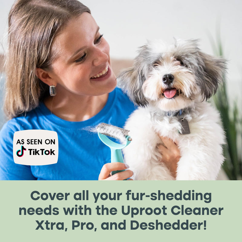 Uproot Clean Deshedder Xtra, Pro, & Deshedder Bundle - Pet Hair Removal Tool & Dog Brush for Shedding Bundle - Easy Cat & Dog Hair Remover & Carpet Rake Set with Special Dog Grooming Brush! - PawsPlanet Australia