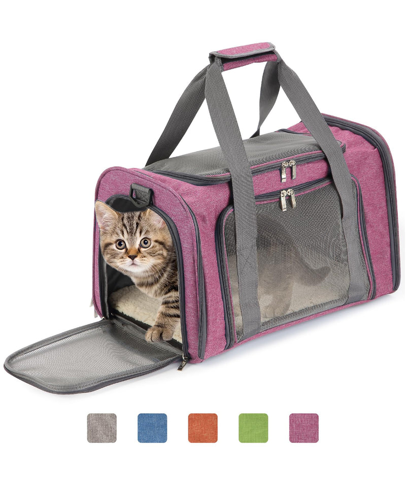 Mr. Pen- Pet Carrier, Pink, Soft-Sided Cat & Dog Carrier, Bag for Travel - PawsPlanet Australia