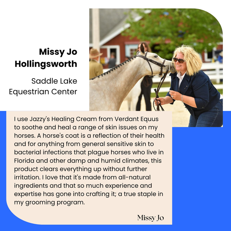 Jazzy’s Cream for Horses | Rain Rot Recovery Support | Equine Skin Cream for Scratches, Wounds & Irritated Skin 4 oz