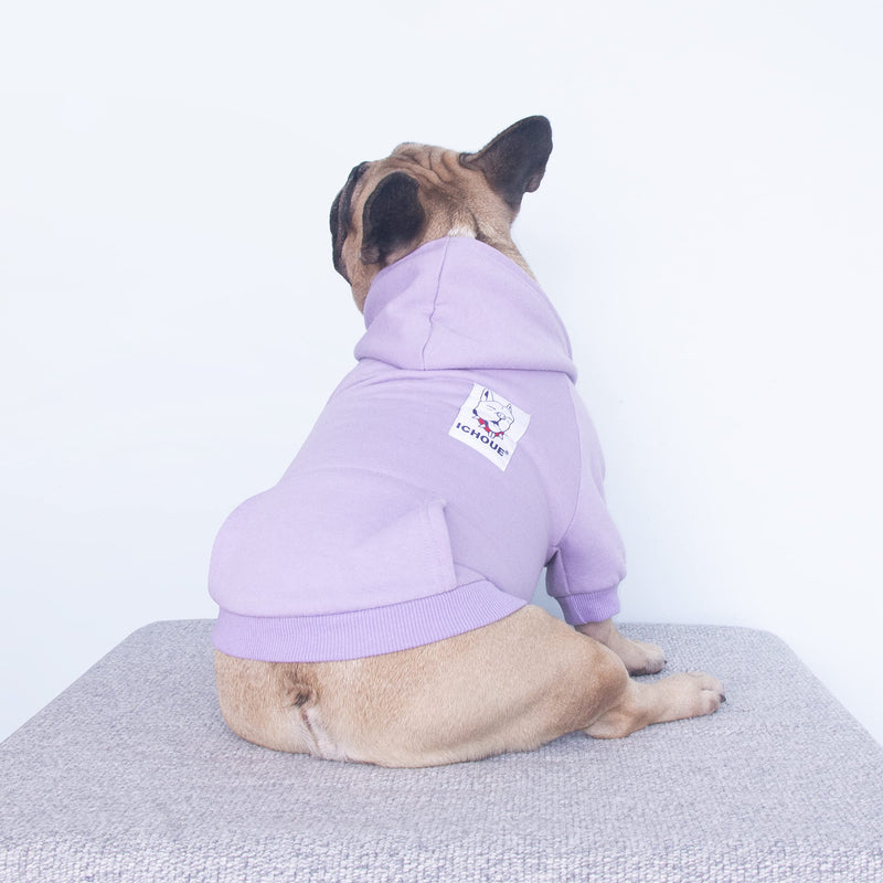 iChoue I am a French Bulldog Clothes Hoodies for Dogs Puppy Frenchie Pug English Boston Terrier Bully Pitbull Sweatshirt Sweater Clothing Cold Weather Winter Coats - Light Purple/Medium Medium (Pack of 1) - PawsPlanet Australia