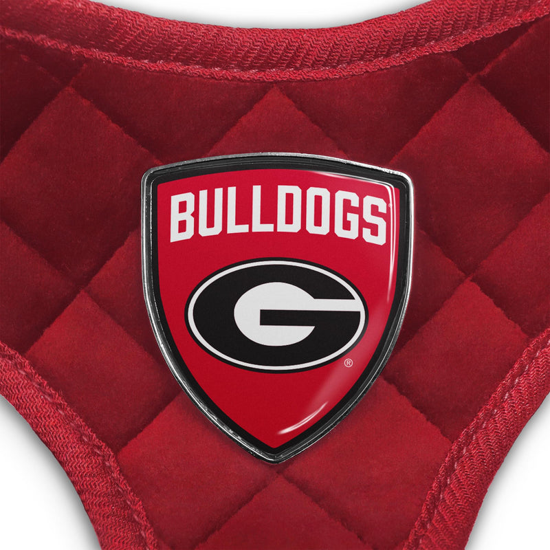 Littlearth NCAA Unisex-Adult NCAA Velvet Pet Harness Georgia Bulldogs Small Team Color - PawsPlanet Australia