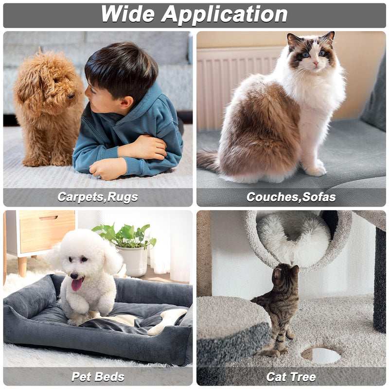 B-Land Carpet Rake for Pet Hair Removal, Reusable Pet Hair Remover with 60” Adjustable Long Handle, Carpet Scraper Dog Cat Hair Remover Tool for Rugs, Mats, Couch, Furniture Black - PawsPlanet Australia