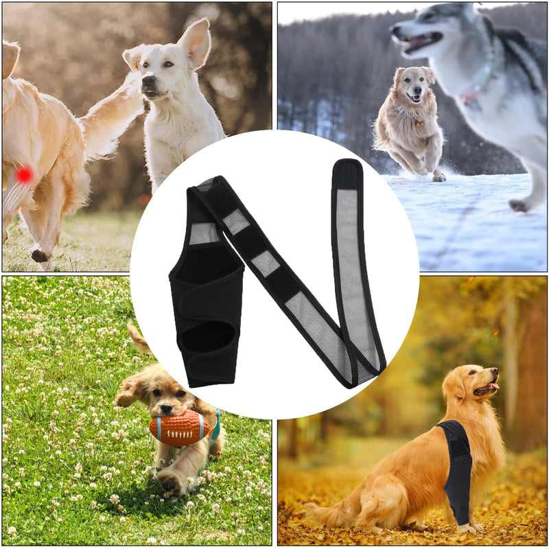 Elbow Support for Dogs Dog Leg Protection Adjustable, Lick Protection Dog Rear Leg, Black Lick Protection, Rear Leg Dog for Elbow Protection, Support for Outdoor, Winter, Post-Operative Care, XL