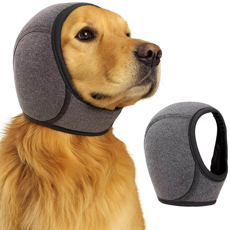 Dog Ear Protectors, Dog Ear Defenders for Noise Protection, Comfortable Muffs for Sensitive Dogs During Thunderstorms, Grooming and Travel, Size S, Dark Gray
