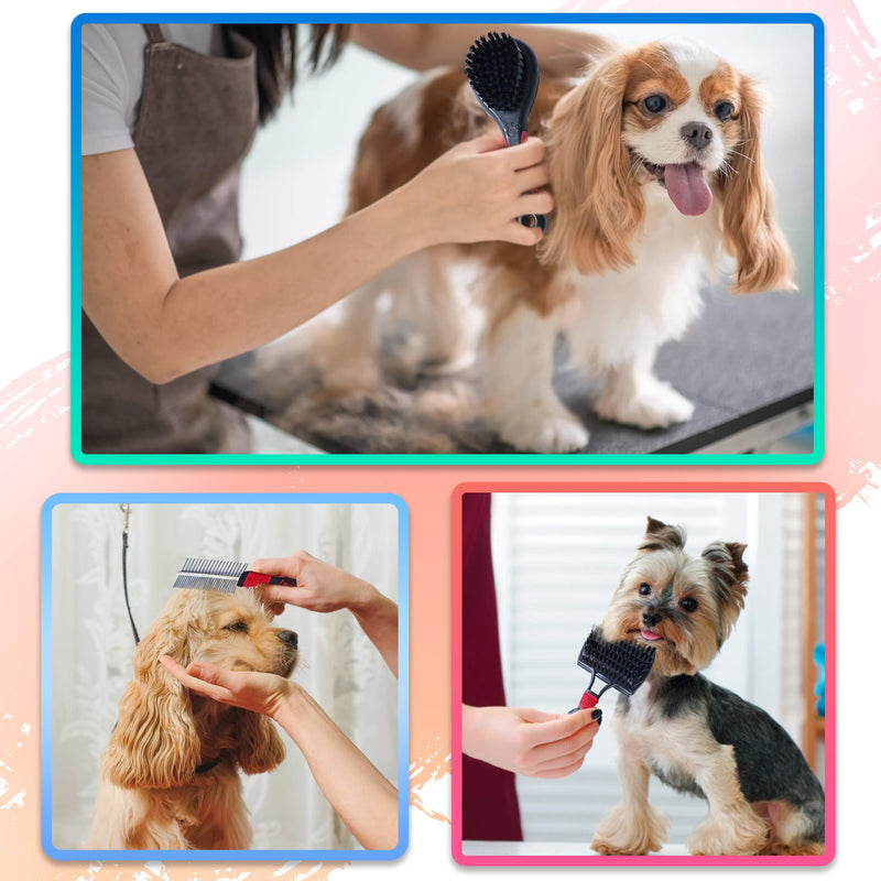 8 in 1 Professional Dogs Grooming Kit - Brush Set - Double Sided Cat and Dog Brush for Shedding - Pet Nail Clippers - Deshedding Brush - Pet Grooming Gloves - Dog Accessories - Pet Grooming Tools - PawsPlanet Australia