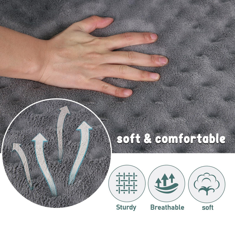 Large Dog Crate Pad 36 inch Gray Memory Foam Dog Kennel Bed Soft Flannel Washable Anti Slip Puppy Sleeping Mat,Grey Large Grey - PawsPlanet Australia