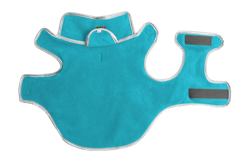 Polar Protection Dog Coat, Easy-On Velcro, Cold Weather Warm Fleece, Adjustable Dog Jacket Vest Sweater for Small Dogs, Medium Dogs and Large Dogs (Large, Surf Blue) L - PawsPlanet Australia