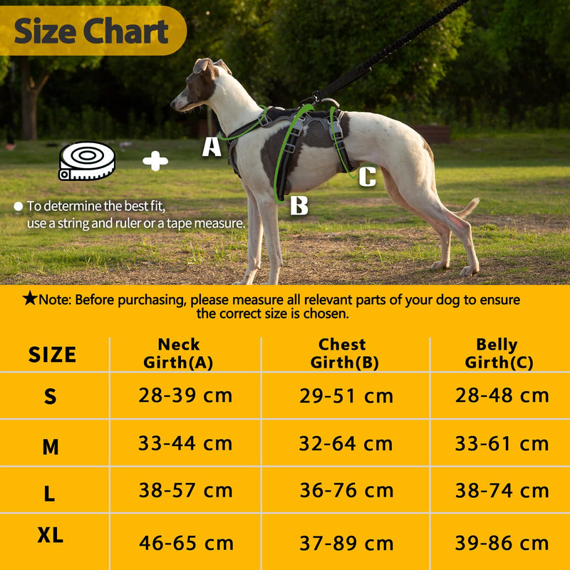 Huntboo Escape Proof Dog Harness Medium, Anti-Pull Dog Harness with Handle, Breathable, Adjustable Dog Harness Small, Reflective Harnesses for Large Dogs Outdoor, Walking, Training（Black, L） Large(Pack of 1) Black - PawsPlanet Australia