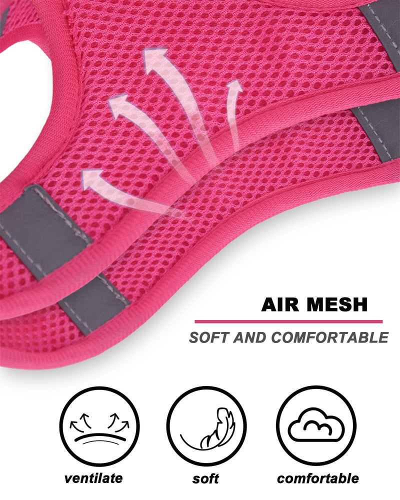 M Light Purple Flower Pattern Dog Harness and Leash Set,No Escape Puppy Harnesses for Training Walking，Breathable Adjustable Puppy Vest for Small Medium Dogs, Cats (Light Purple, M) - PawsPlanet Australia