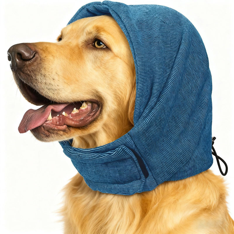Yootiko Hearing Protection for Dogs, Earmuffs Noise Reduction for Pets, Soothing Ear Protection for Fireworks & Thunderstorms, Blue, Medium