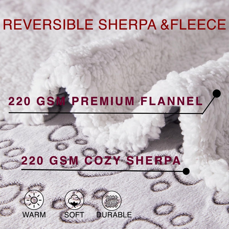 Stuffed Waterproof Couch Covers for Pets Dog Bed Cover Pet Blanket, Washable Reusable Reversible Paw Print Water Proof Couch Covers Protector for Pets (Paw Print, 30x70inches) - PawsPlanet Australia