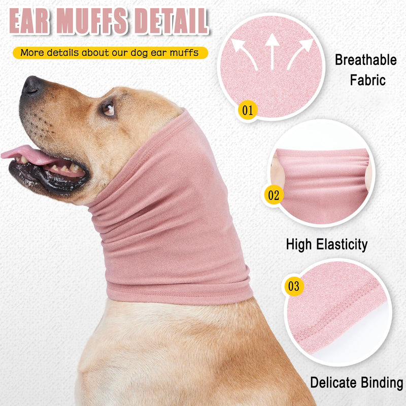 Meifsou Calming Hoodie for Dogs - Stretchy Dog Ear Cover, No Shake Anxiety Head Wrap Quiet Ears, Pet Snoods for Thunder, Lightning, Fireworks, Vet Visits, Grooming, Rabbit Plush Fabric, Light Blue M M-Head Circle(12"~20")