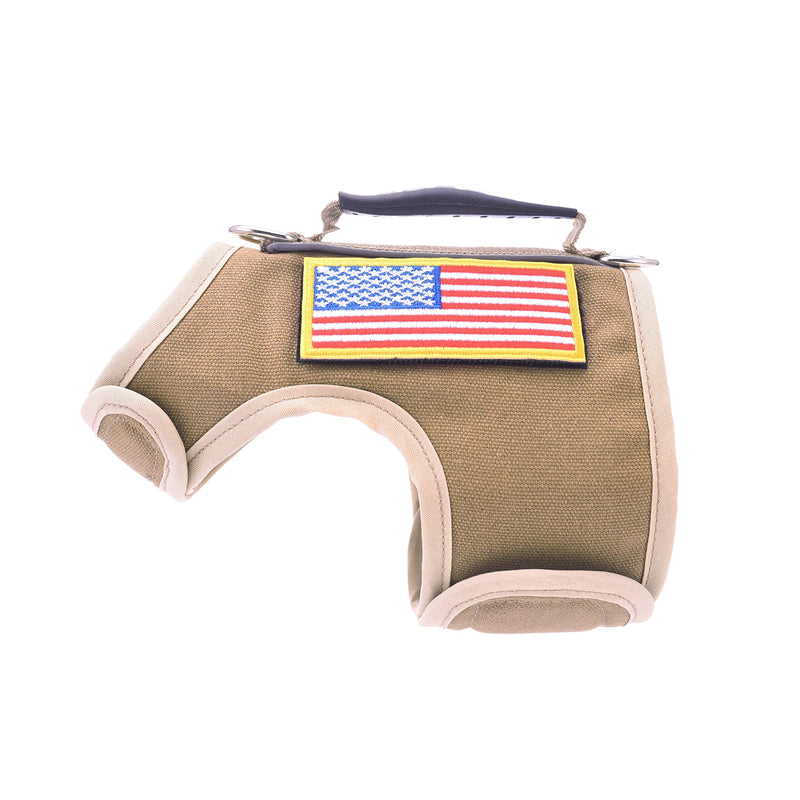 Tactical Cat Harness and Leash for Walking Escape Proof, Adjustable Cat Walking Jackets, Padded Stylish Cat Vest, Khaki, Large L 8-12LBS Solid Khaki - PawsPlanet Australia