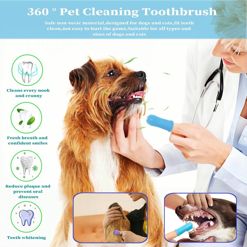 9-in-1 Pet Grooming Kit:Deshedding Brushs,Massage Gloves Brush,Silicone Finger Toothbrushes,Shampoo Bath Brushs,Slicker Brush – Complete Grooming Set for Dogs, Cats, and Small Animals - PawsPlanet Australia