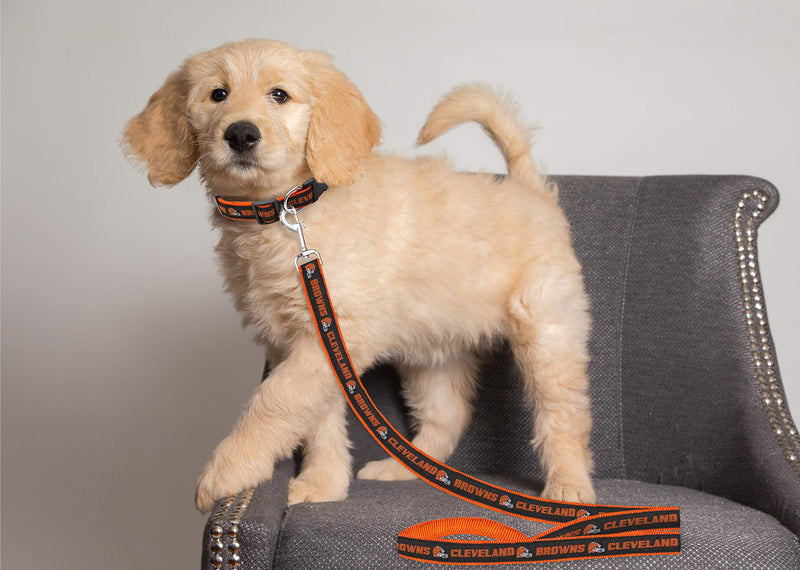 Pets First NFL Licensed Cleveland Browns Pet Leash, Size Large – Durable Satin Dog & Cat Walking Strap and Pet Tether with Embroidered Team Name & Logo - PawsPlanet Australia