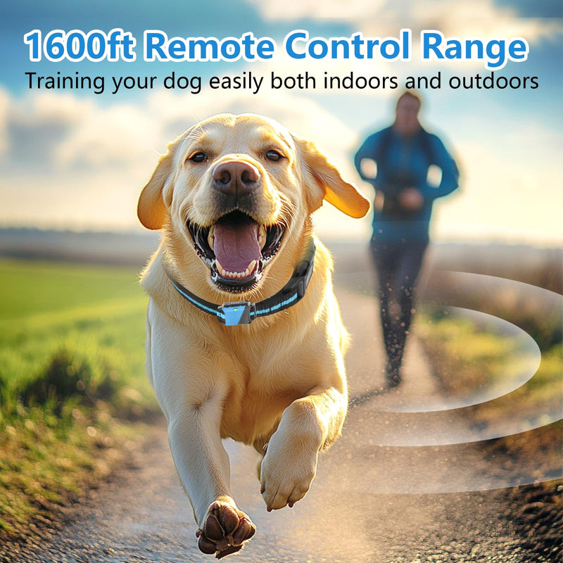 Shock Collar for Dogs, Dog Training Collar with Remote Control for 2 Dogs, 3 Training Modes with Beep, Vibration and Satic, Waterproof, Rechargeable E Collar for Large Medium Small Blue - PawsPlanet Australia