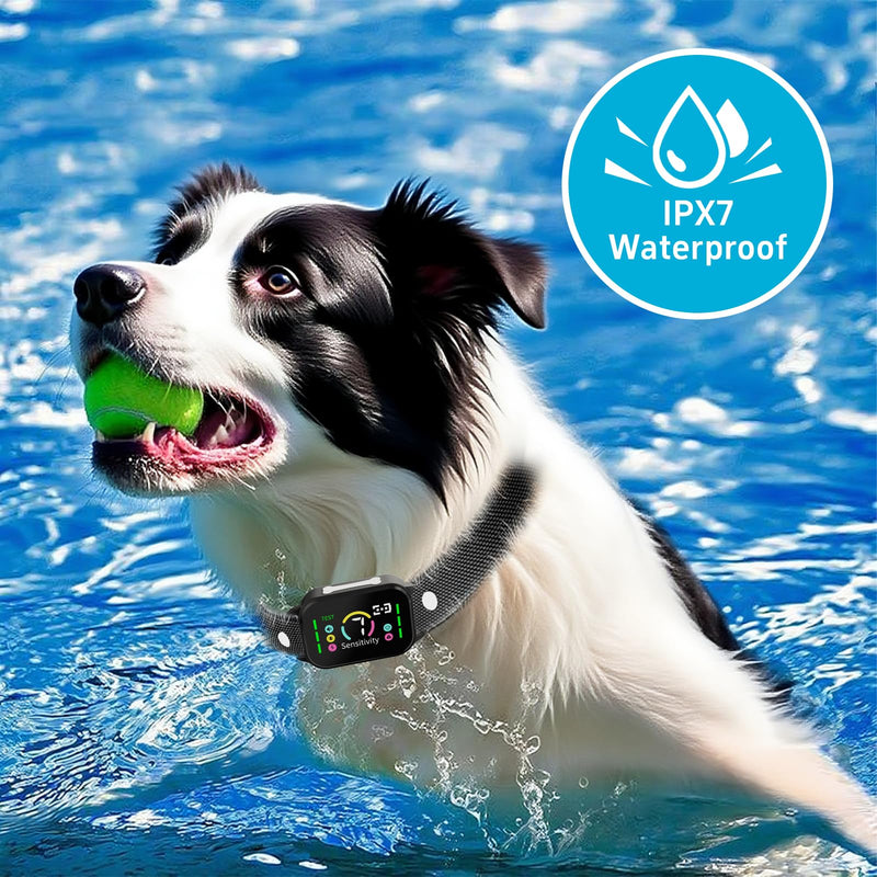 Dog Bark Collar for Large Medium Small Dogs, Rechargeable Bark Collar, Anti Barking Training Collarwith 8 Sensitivity Levels, Beep/Vibration Modes, Auto Correction for Dogs, IP67 Waterproof - PawsPlanet Australia