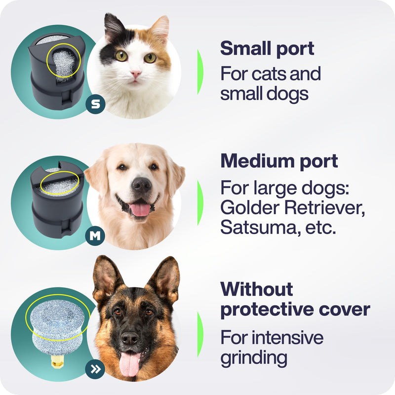 PETPROVED Dog Nail Grinders Silent Dog Claw Grinder Dog Nail Grinder for Dogs Claws Safe Dog Nail Trimmer Electric Pet Nail Grinder for Dogs Nail File Grey