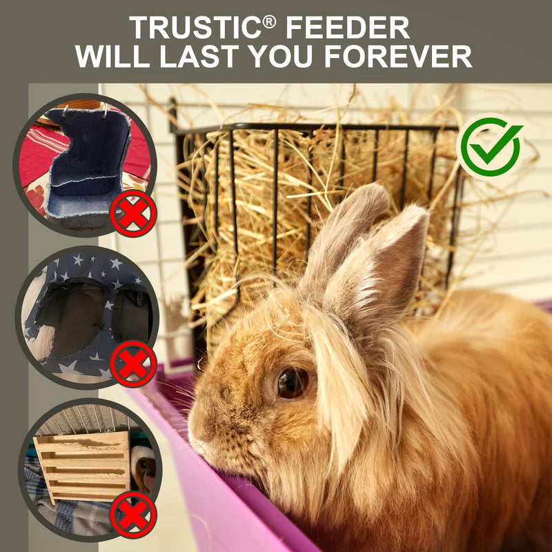 Hay Feeder for Rabbit, Guinea Pig, Bunny, Chinchilla, Heavy Duty Metal Rack Hay Holder - 7.3x4.3x6.7 inch - PawsPlanet Australia