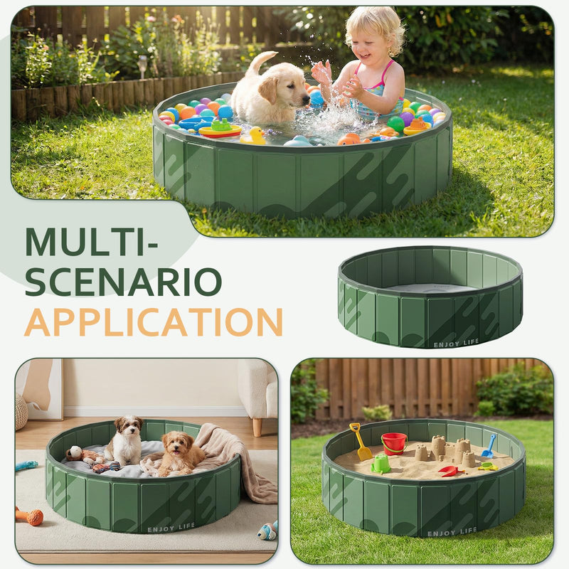 veimia Cat Ball Pit, 32" Foldable Pet Playpen Ball Pool for Toddlers Babies Dogs, Sturdy Pet Swimming Pool Bath Tub, Indoor Outdoor Playpen, Easy to Assemble and Storage, No Ball Included