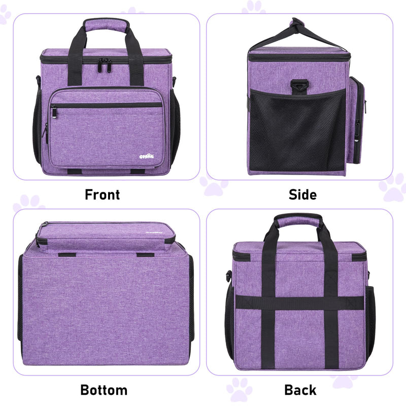 Pet Grooming Bag, GMAK Pet Grooming Tote Bags Supplies Organizer Case Dogs Cats Tool Organizer Tote for Pets Grooming Tools Kit, Clippers, Brush, Scissors or Other Pets Care Supplies, Purple(Bag Only) - PawsPlanet Australia