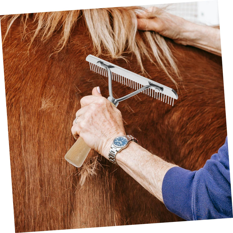 Mipcase Horse Grooming Hair Comb: Heavy-Duty Horse Grooming Brush with Ergonomic Handle for Shedding & Dirt Removal, Enhances Mane, Tail & Coat Health - PawsPlanet Australia