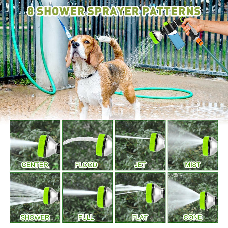 Dog Washing Hose Attachment, Dog Sprayer with 3.5oz/100cc Soap Dispenser Bottle, Massage Brush, Solid Brass Garden Hose Adapters, Garden Hose Nozzle for Pet Bathing, Car Washing - PawsPlanet Australia