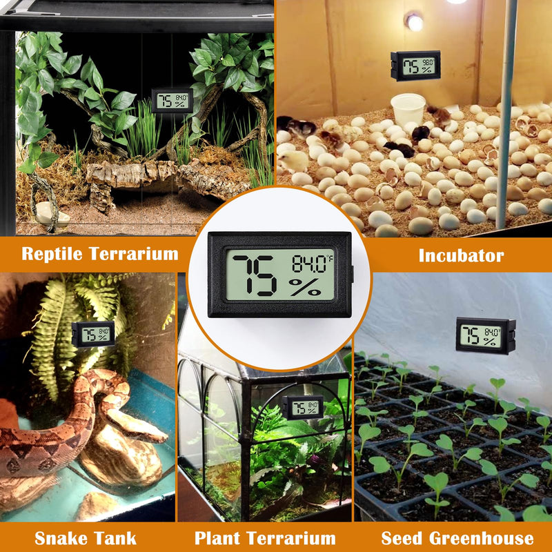 Palksky Bearded Dragon Tank Accessories, 2PCS Reptile Terrarium Thermometer and Humidity Gauge for Jumping Spider, Leopard Gecko, Hermit Crab, Gecko, Ball Python, Lizard - PawsPlanet Australia