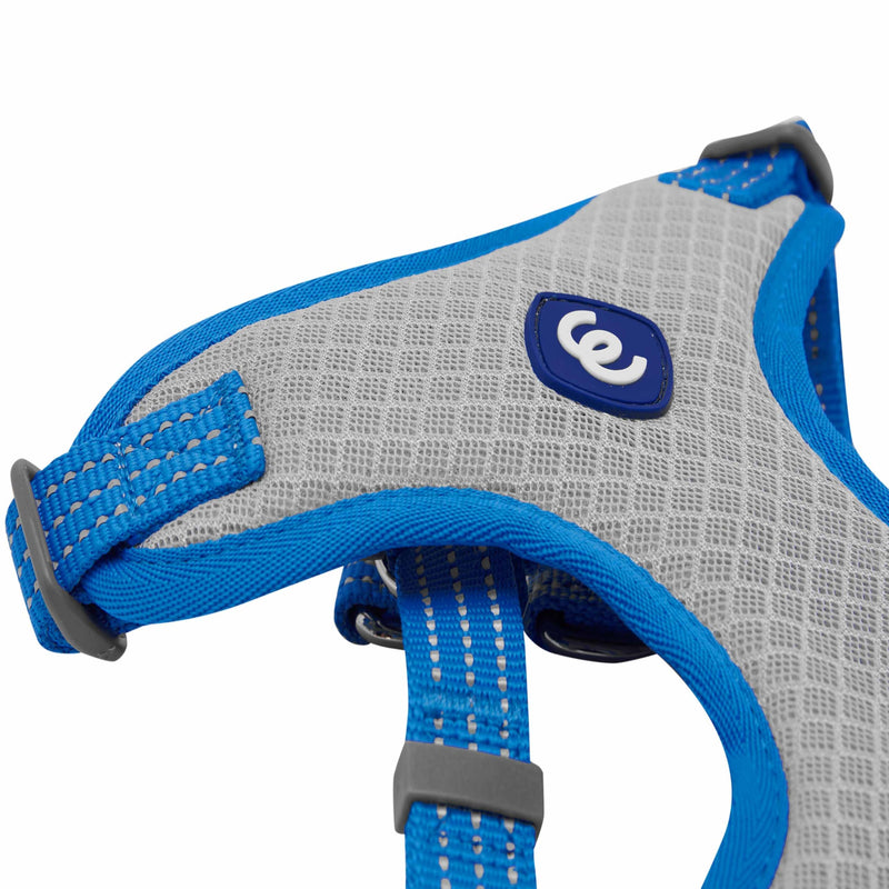 Blueberry Pet Essentials Back to Basics Reflective Dog Harness Vest, French Blue, Medium, Adjustable Harnesses for Dogs Medium (Pack of 1) - PawsPlanet Australia