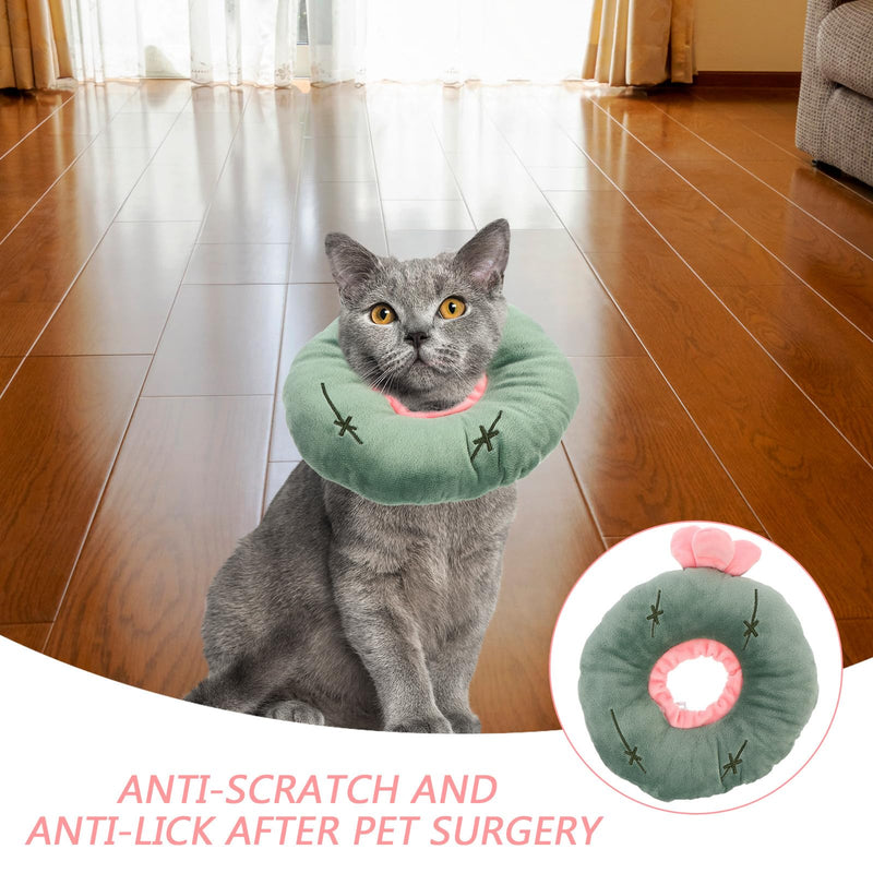 ULTECHNOVO Plush Cat Protective Collar for Puppies and Cats - Adjustable and Comfortable Recovery Collar for Wound Healing after Surgery and Bite Injuries