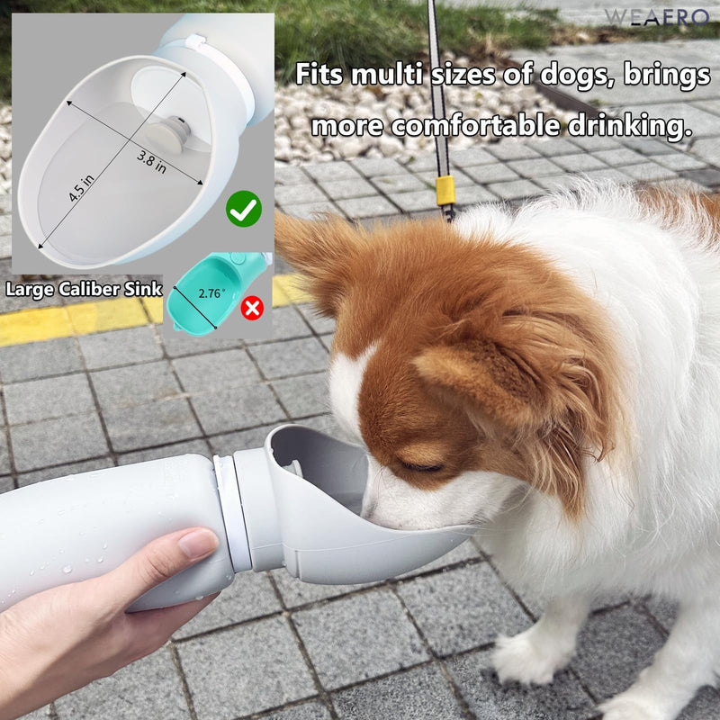 Dog Water Bottle,19oz Foldable Leak Proof Portable Dog Water Bottle, Dispenser Drinking Bowl,Dogs, for Walking Dog Water Dispenser with Drinking Feeder for Pets Outdoor,Hiking,Travel - PawsPlanet Australia