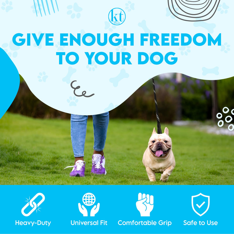 5 FT Dog Leash with Padded Handle and Reflective Rope Heavy-Duty Padded Leash for Small Medium and Large Dogs - PawsPlanet Australia