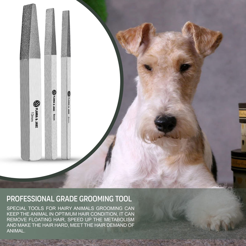 FLAMIA & JABZ Stripping Metal Stones & Nail file for Dogs, Cats & Pets (3 Piece Pack) 3 Piece Pack (6 MM + 8 MM + 13 MM) - PawsPlanet Australia
