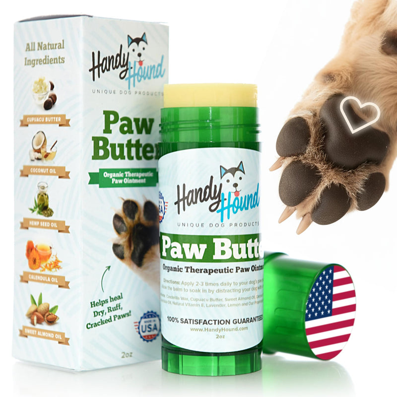 Handy Hound Dog Paw Balm - Paw Butter – Ultimate Dog Paw Protector & Dry Skin Treatment - Nourishing Paw, Nose & Dry Skin Soother - Lick-Safe Paw Balm Dogs Trust - Made in The USA (1 oz) 1 oz