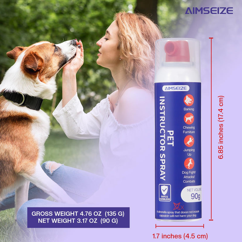 Dog Training Spray with Citronella: 90ml Humane Dog Corrector Spray for Barking, Jumping & Chewing, Dog Behavior Correction Spray for Medium & Large Dogs 2-Pack - PawsPlanet Australia
