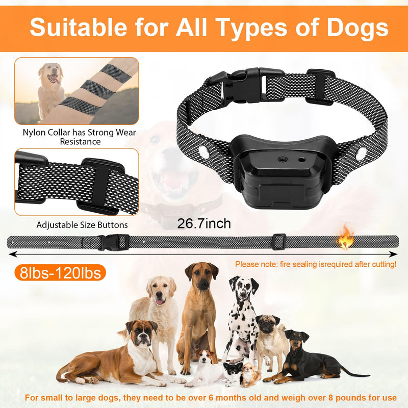 Citronella Training Collar for Dog Spray Dog Collar with Beep/Vibration/Spray 4 Mode & 6 Adjustable Sensitivities, IPX7 Waterproof Dog Collar for L/M/S Dogs Orange-QT - PawsPlanet Australia