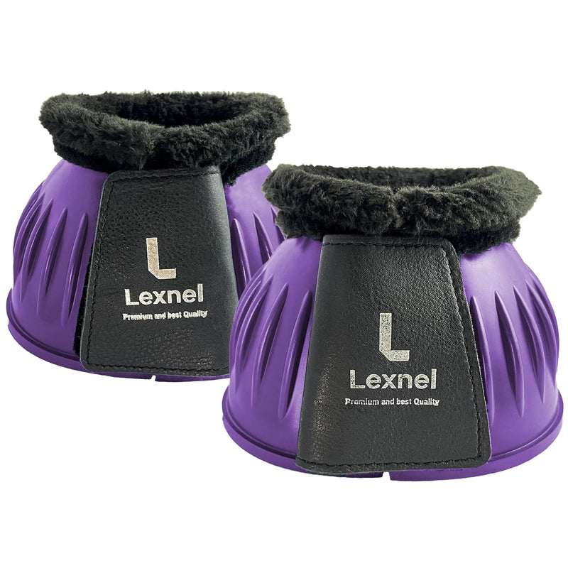 Rubber Bell Boots, Durable Bell Boots for Horse – Superior Hoof Protection and Comfort 1 Pair (Purple, X-Large) Purple