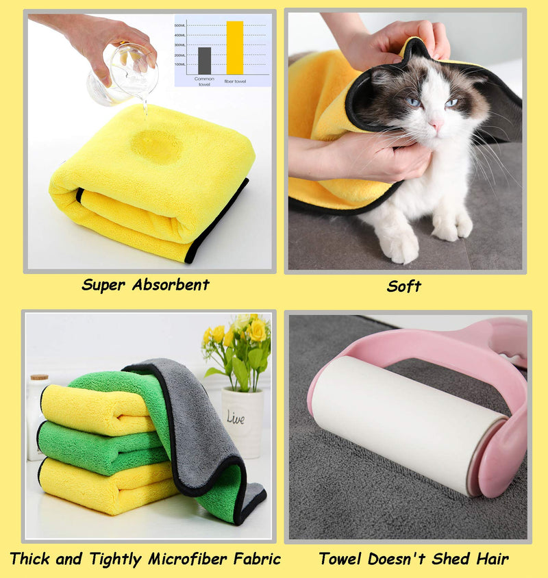 Kwispel 2 Pack Dog Towels Super Absorbent Pet Bath Towel Microfiber Dog Drying Towel for Small Medium Large Dogs and Cats, Machine Washable 2 x Small - PawsPlanet Australia