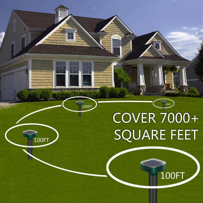 Snake Repellent for Yard & Outdoors - Solar-Powered Sonic Snake Deterrent Devices, Waterproof, Pet Safe Rattlesnake Repellent 4