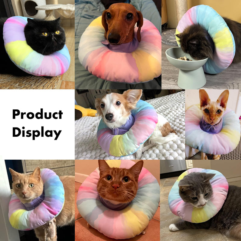 EWES Cat Cone Collar Soft M Size Alternative Neck Cones to Stop Licking for Cats Dogs Kitten Comfy Elizabethan Collars After Surgery Neuter Cat Dog Donut Collar for Pet e Collar Recovery Shame M(head circumference 9.45 - 11.02 inch) - PawsPlanet Australia
