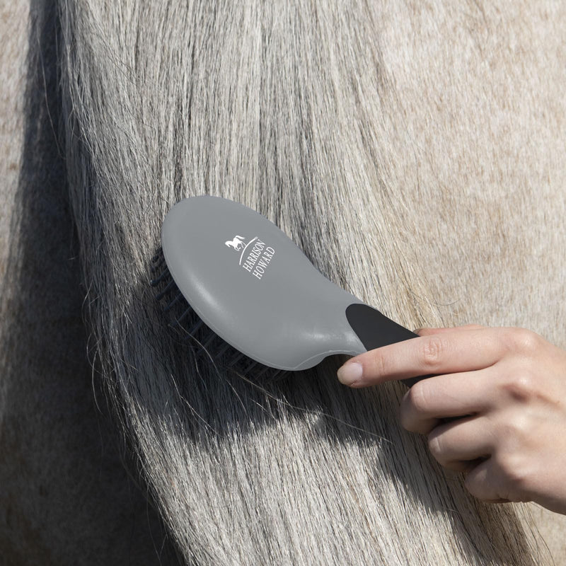Harrison Howard Horse Mane and Tail Brush - Professional Grooming Brush, Equestrian Detangler, Non-Slip, Black - PawsPlanet Australia