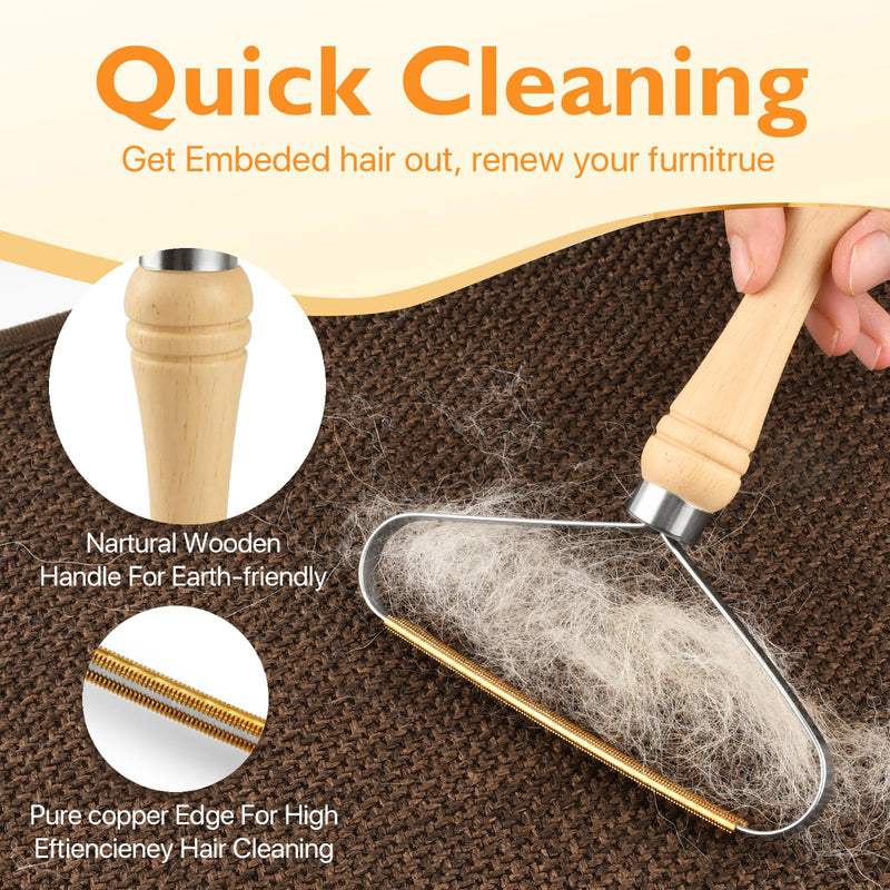 Pet Hair Removal Tool 3 Pack Dog Cat Hair Remover Carpet Scraper Rake Fur Removal Brush Lint Remover Shaver for Car Furniture Couch Green - PawsPlanet Australia
