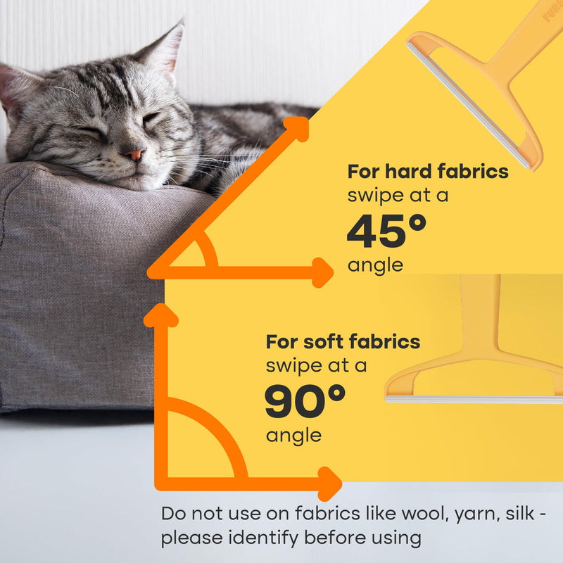 Pro Pet Hair Removal Tool: Reusable Cat Hair Remover and Dog Hair Remover - Dual-Edge Pet Hair Remover and Carpet Hair Removal Tool for Non-Knit Materials - The Quick & Easy Fur Remover Tool - PawsPlanet Australia