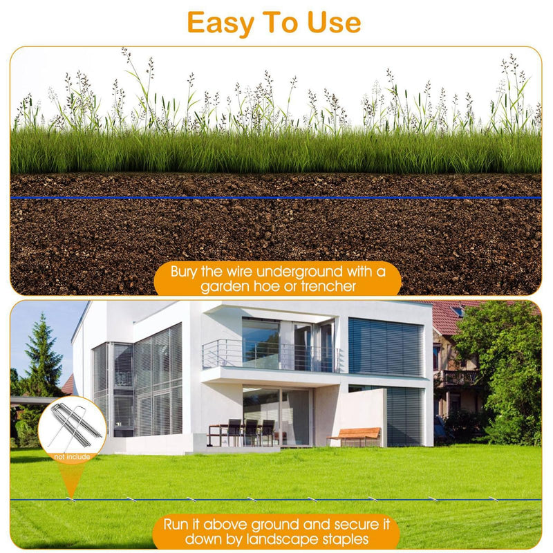 Electric Fence for Dogs Underground Dog Fence Wire 0.43In Dog Fence Wire Aluminum Boundary Wire GPCT2529 Dog Fence System(984 Feet) - PawsPlanet Australia