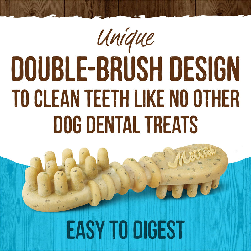 Merrick Fresh Kisses Natural Dental Chews, Toothbrush Shape Treat Infused With Real Mint, For Large Dogs - 16 ct. Box 16 count (Pack of 1)